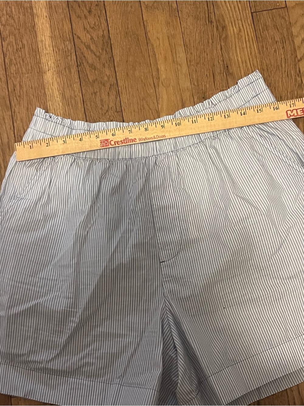NWT Aerie Good Day Short Monaco Blue stripe Large 100% Cotton 5” Inseam - Picture 7 of 9